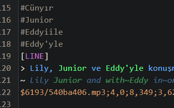 Keeping track of replaced words The import button
