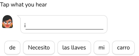 Arrange Choice Example of Arrange exercise